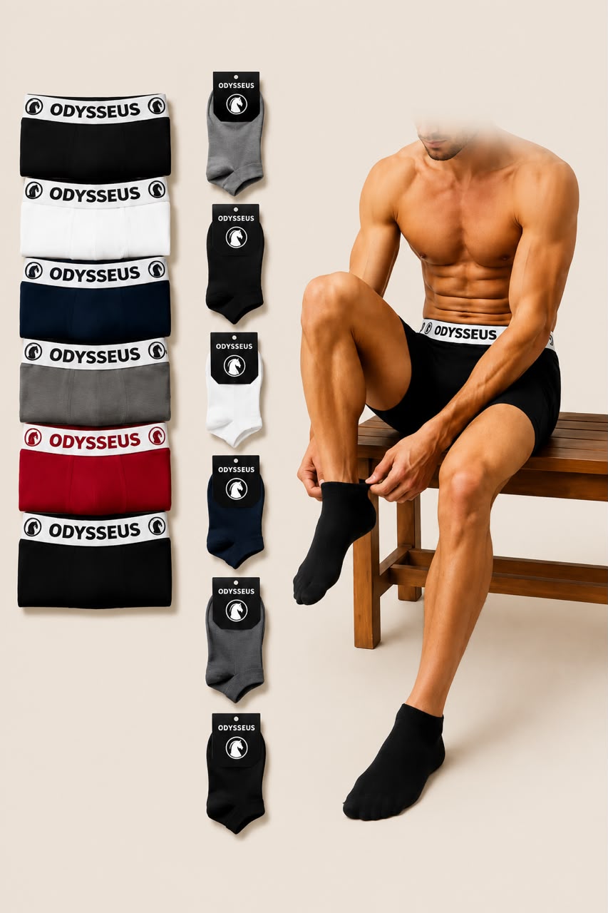 6 boxers + 6 pares de medias